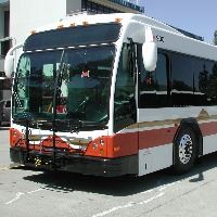 County Connection White and Red Bus