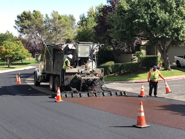 Slurry Seal Construction 