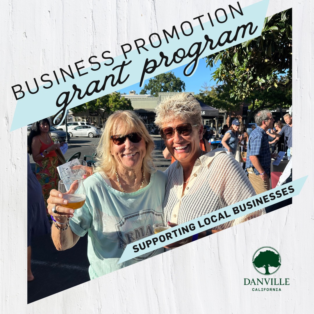 Business Promo Grants featuring event in Downtown Danville with attendees