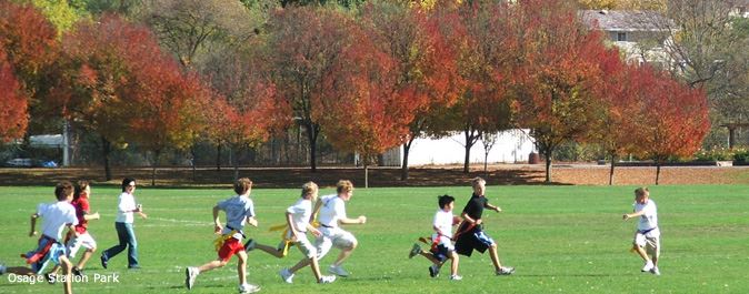 Flag Football game at Osage Station Park