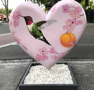 Sarah Lee's Heart with Hummingbird