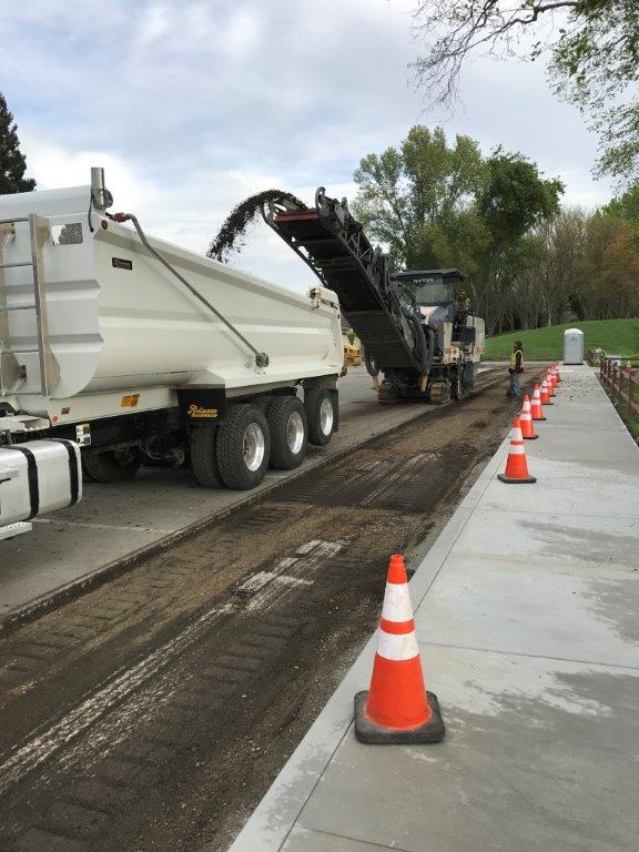 Pavement Grinding at Osage Station South Parking Lot