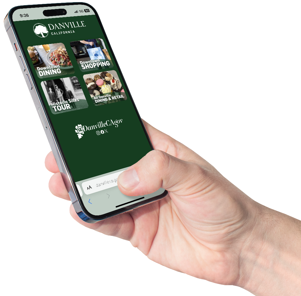 Discover Danville app hand