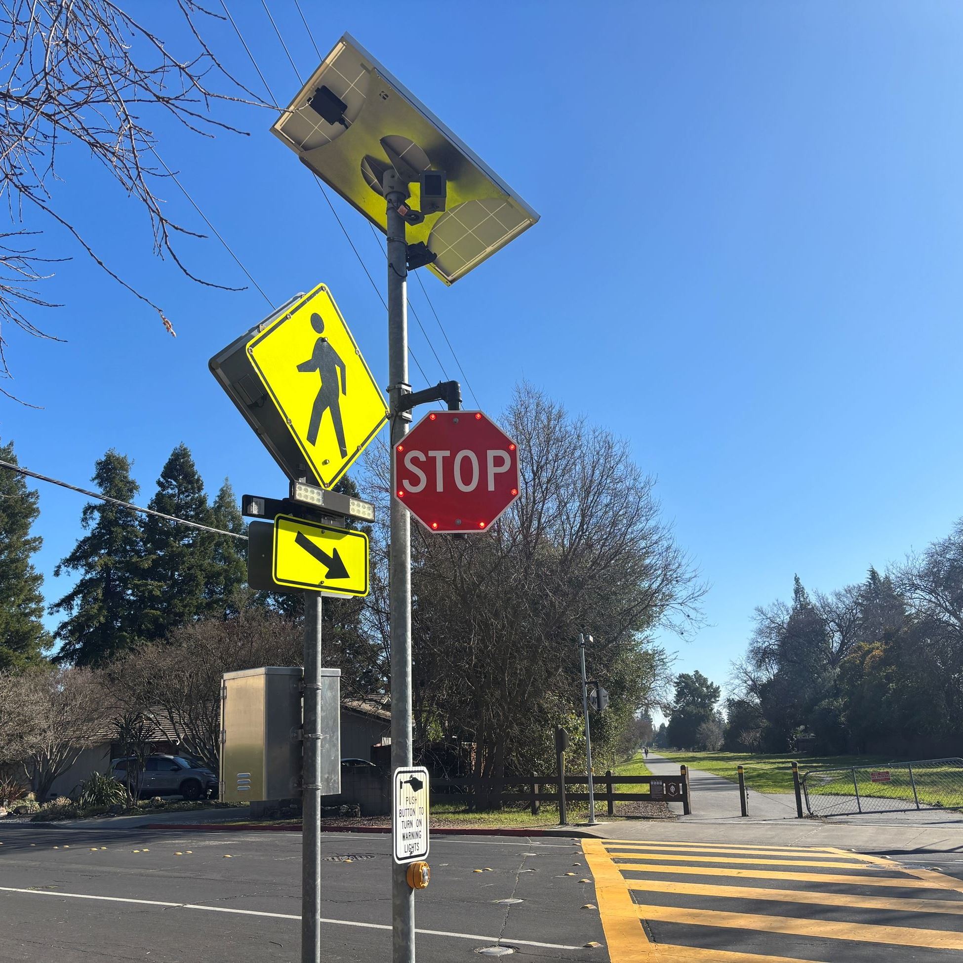 Illuminated stop sign