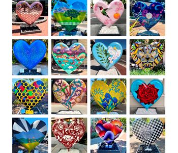 Photo Montage of all the Hearts around Hartz