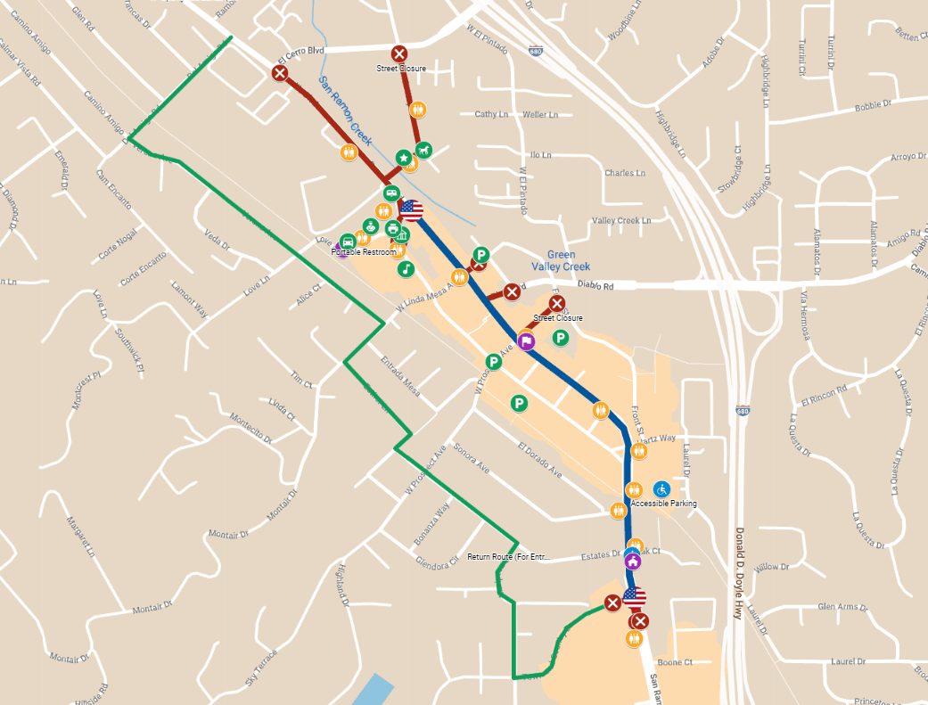 Kiwanis July 4 Parade Route Map