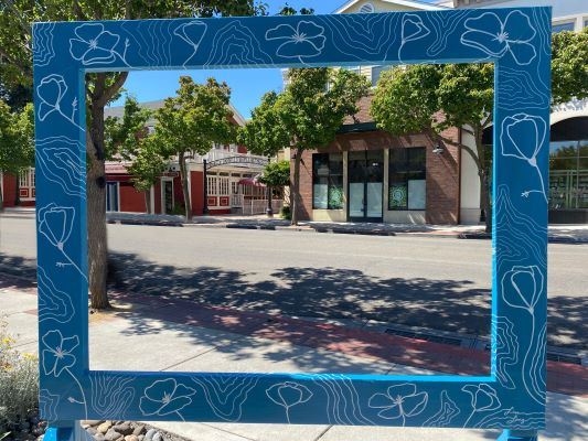 Topographic Poppies by Lisa Long at the Senior Center and Veterans Memorial Building